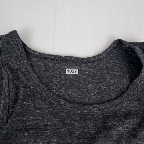 Santa‎ Barbara Charcoal Gray Tunic Tank Top Relax Sleeveless Logo Print Women S - Picture 6 of 10